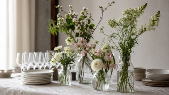 L’art de la mise en scène florale sur les buffets et bars à thème
